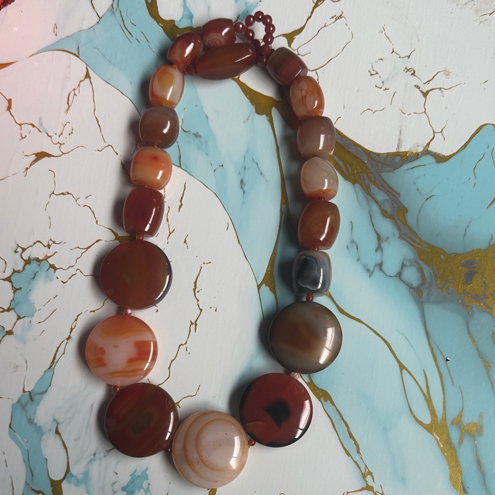 Elegant Brown Beaded Necklace